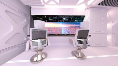 Kontrol odası / 3d Cg işlenmesini kontrol odası.