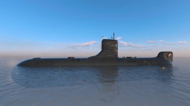Denizaltı/3d Cg render bir denizaltı.