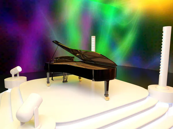 Rendering Pianoforte Coda Del Pianoforte Coda — Foto Stock