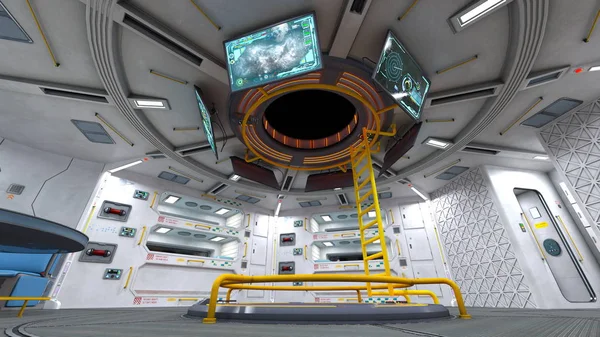 Space Station Rendering Space Station — стоковое фото