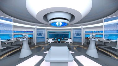 Kontrol odası / 3d Cg işlenmesini kontrol odası.