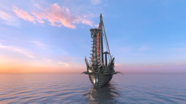 Dragon Tekne / 3d Cg işleme bir ejderha tekne.