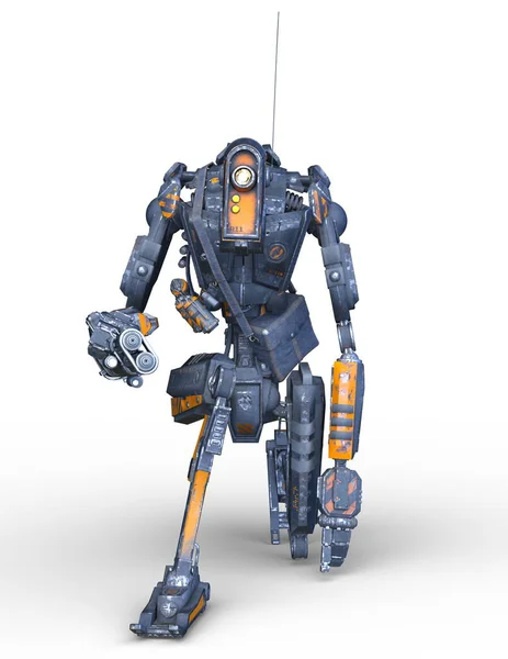 Csata Robot Visszaadás Ból Egy Harci Robot — Stock Fotó