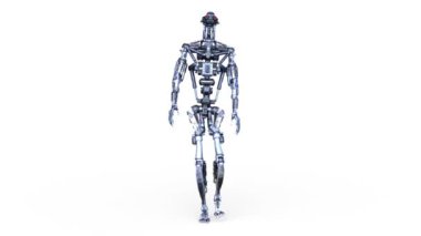 Robot yürüme / 3d Cg işleme bir yürüyen robot.