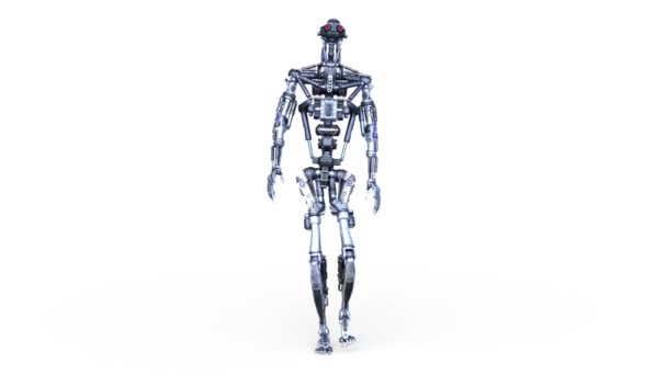 Robô Ambulante Renderização Robô Ambulante — Vídeo de Stock