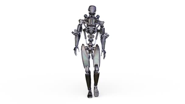 Walking Robot Rendering Walking Robot — Stock Video