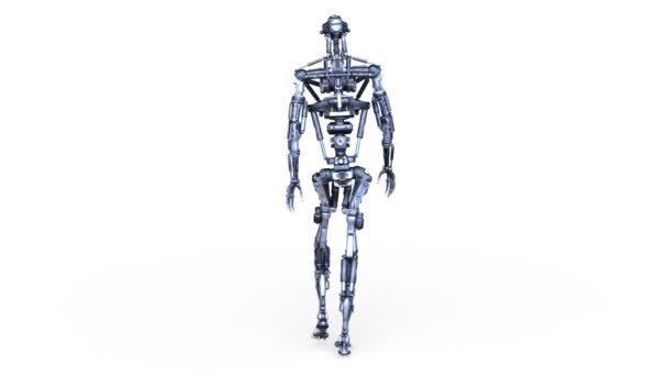 Walking Robot Rendering Walking Robot — Stock Video