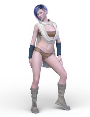 Kadın savaşçı / 3d Cg render bir kadın savaşçı.