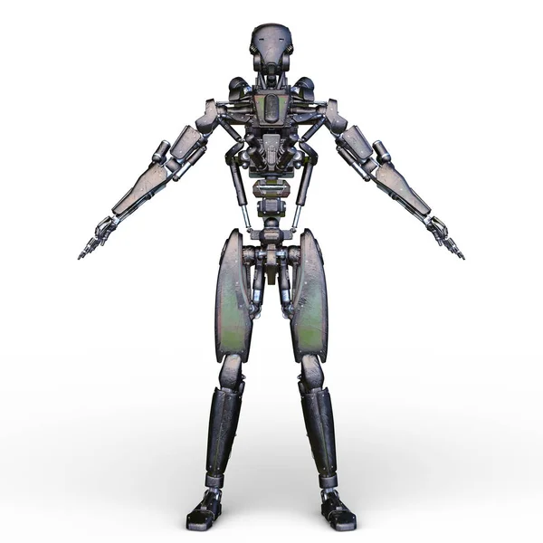 Battle Robot Rendering Van Een Battle Robot — Stockfoto