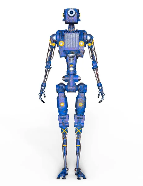 Ρομπότ Απόδοσης Ένα Ρομπότ — Φωτογραφία Αρχείου