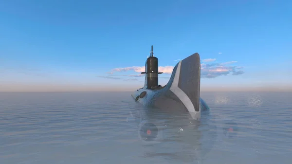 潜水艦の潜水艦 のレンダリング — ストック写真