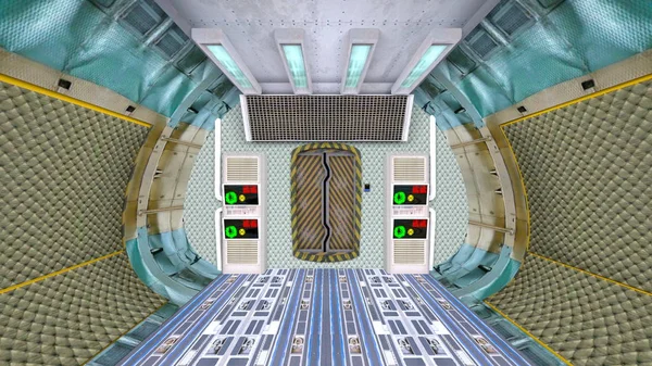 Estação Espacial Renderização Estação Espacial — Fotografia de Stock