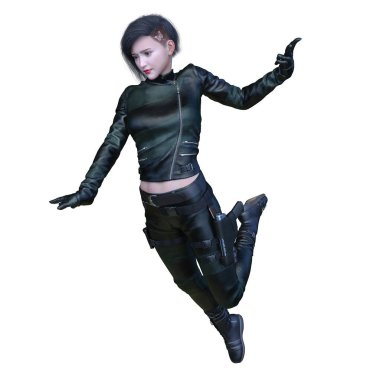 Kadın savaşçı / 3d Cg render bir kadın savaşçı.