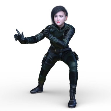 Kadın savaşçı / 3d Cg render bir kadın savaşçı.