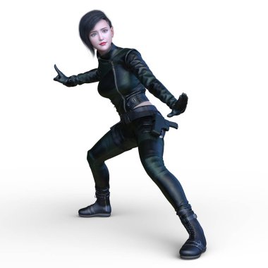 Kadın savaşçı / 3d Cg render bir kadın savaşçı.