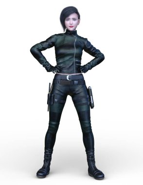 Kadın savaşçı / 3d Cg render bir kadın savaşçı.