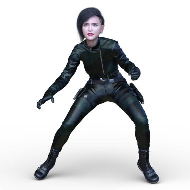 Kadın savaşçı / 3d Cg render bir kadın savaşçı.