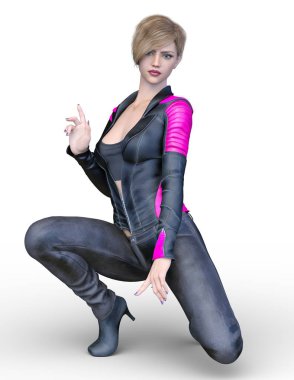 Kadın savaşçı / 3d Cg render bir kadın savaşçı.