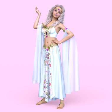 Dansöz / 3d Cg render bir dansöz.