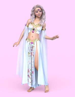 Dansöz / 3d Cg render bir dansöz.