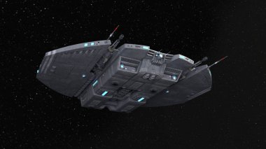 Uzay gemisi / uzay gemisi 3d Cg render.