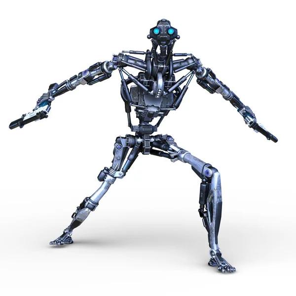 Bitwa Robotów Renderowania Robot Walka — Zdjęcie stockowe