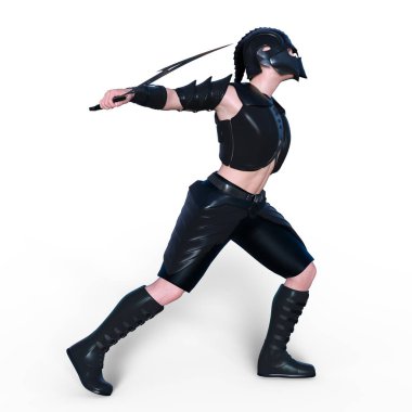 Fencer/bir eskrimci 3d Cg render.