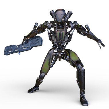 Savaş robotu / 3d Cg işleme bir savaş robot.