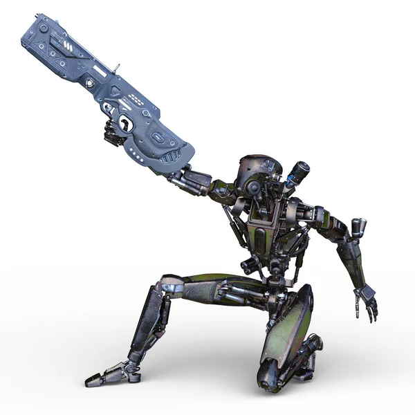 Battle Robot Rendering Van Een Battle Robot — Stockfoto