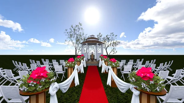 Садове Весілля Візуалізація Садового Весілля — стокове фото