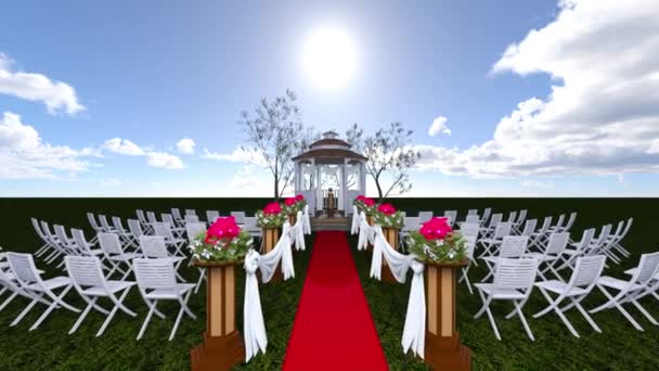 Садове Весілля Візуалізація Садового Весілля — стокове відео