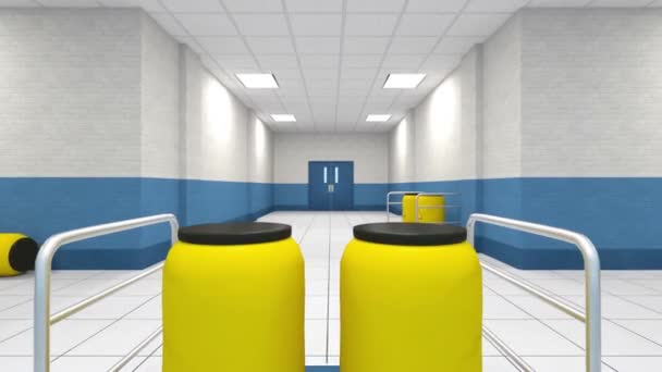 Institute hallway/3D CG rendering of the institute hallway. — Stock Footage Institute Hallway Rendering Institute Hallway Royalty Free Stock Footage