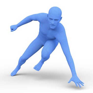 Erkek vücut / 3d Cg işleme bir erkek vücudunun.