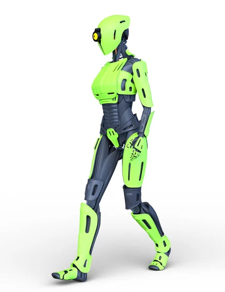 Robot Femenino Representación Robot Femenino — Foto de Stock