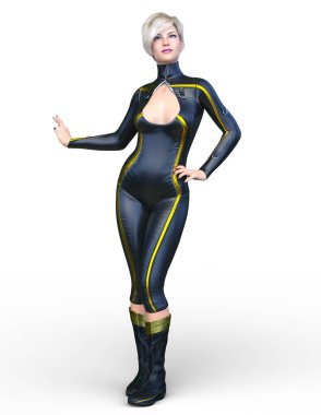 Süper kadın / 3d Cg işleme süper bir kadın.