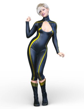 Süper kadın / 3d Cg işleme süper bir kadın.