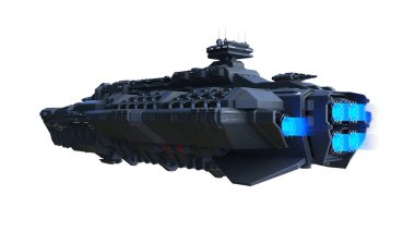 Uzay gemisi / 3d Cg render bir uzay gemisi.