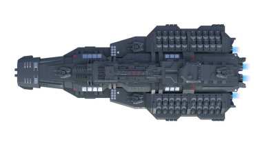 Uzay gemisi / 3d Cg render bir uzay gemisi.