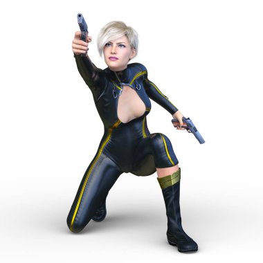 Süper kadın / 3d Cg işleme süper bir kadın.