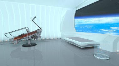 Uzay İstasyonu uzay stataion/3d Cg işleme.