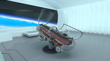 Uzay İstasyonu uzay stataion/3d Cg işleme.