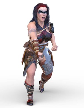 Kadın savaşçı / 3d Cg render bir kadın savaşçı.