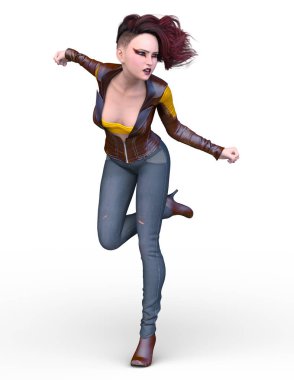 Kadın savaşçı / 3d Cg render bir kadın savaşçı.