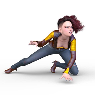 Kadın savaşçı / 3d Cg render bir kadın savaşçı.