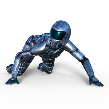 Kadın robot / 3d Cg işleme bir kadın robot.