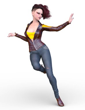 Kadın savaşçı / 3d Cg render bir kadın savaşçı.