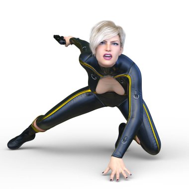 Süper kadın / 3d Cg işleme süper bir kadın.