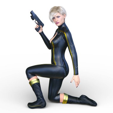 Süper kadın / 3d Cg işleme süper bir kadın.