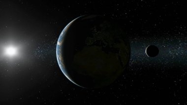 Toprak / Earth 3d Cg işleme. Bu görüntü bir şekilde döşenmiş tarafından Nasa unsurları