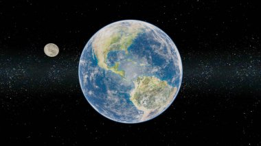 Toprak / Earth 3d Cg işleme. Bu görüntü bir şekilde döşenmiş tarafından Nasa unsurları